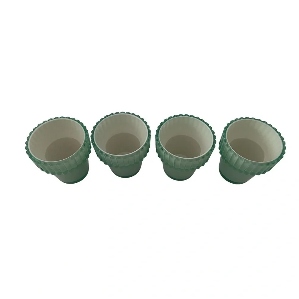 American Girl Flowerpot Dessert Cups | Jadite Color | Set of 4